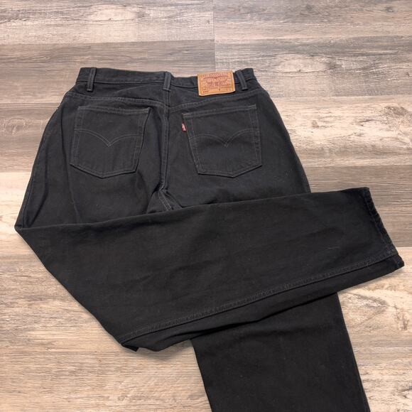 Vintage Y2K Levis 550 Red Tab‎ Black Mens 31x32 Tapered Relaxed Fit Denim Jeans - Picture 1 of 11